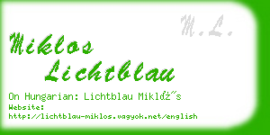 miklos lichtblau business card